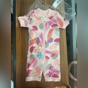 0-3m brand new, never used Hanna Andersson footless onesie